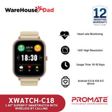 Promate XWatch-C18 1.83" SuperFit™ Smartwatch with Wireless BT Calling