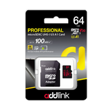 Addlink 64GB microSD UHS1 V30 U3 A1 TLC(With Adapter)