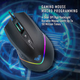 AULA F805 Wired Gaming Mouse Full color Breathing Optical Ergonomic