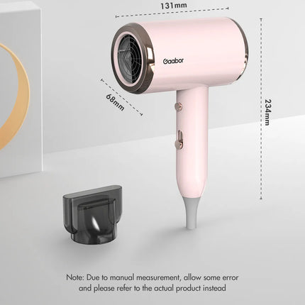 Gaabor Portable Blue Light Quick-Drying Pink Hair Dryer 4 Modes (GHD-N1000D)