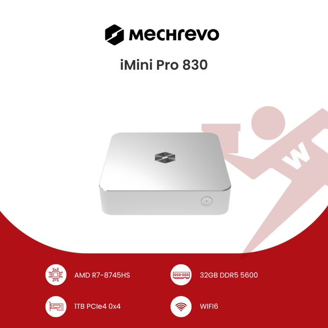 Mechrevo iMini Pro 830 Mini PC l 1TB PCIe4 l AMD Ryzen 7 l with Carrying Bag