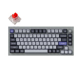 Keychron Q1 Pro Knob QMK Keyboard (Silver Grey, 75%, Wired/Bluetooth, RGB, Aluminum, Hotswap)