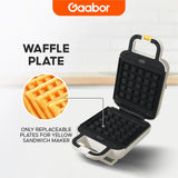 Gaabor Portable Sandwich Maker Multifunctional Breakfast Machine and Toaster (SM60M-WH01A)