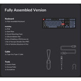 Keychron K10 Pro White QMK Mechanical Keyboard Full Layout, Wired/Bluetooth, RGB LED, Hot-Swap