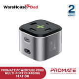 Promate PowerCube-PD80 80W Quick Charging Multi-Port Charging Station