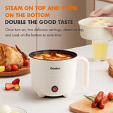 Gaabor Mini Rice Cooker Standard Multifunctional Non Stick 1.5L With Steamer (EC15M-WH02A)