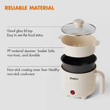 Gaabor Mini Rice Cooker Standard Multifunctional Non Stick 1.5L With Steamer (EC15M-WH02A)