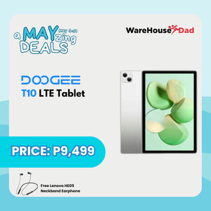 DOOGEE T10 LTE Tablet | 10.1" IPS FHD+ Display | Android 12 15GB(8+7GB) RAM+128GB ROM 8300mah Type-C with FREE Lenovo Lenovo HE05 Neckband