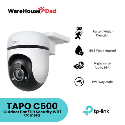 TP-Link Tapo C500 Outdoor Pan/Tilt Security WiFi Camera with FREE Adata SD Card