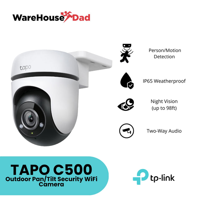 TP-Link Tapo C500 Outdoor Pan/Tilt Security WiFi Camera with FREE Adata SD Card
