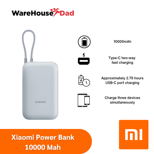 Xiaomi Power Bank 10000mAh (Integrated Cable)