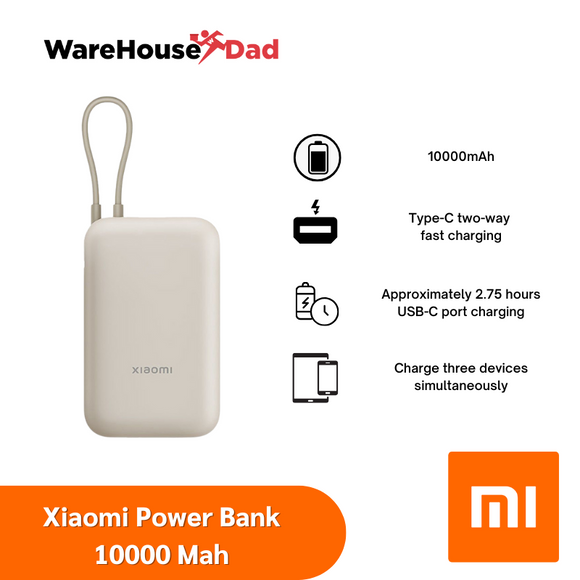 Xiaomi Power Bank 10000mAh (Integrated Cable)
