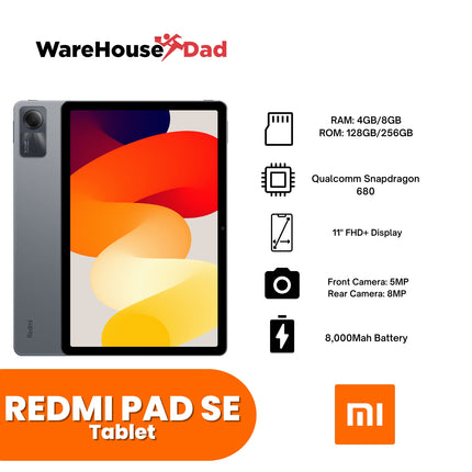 Xiaomi Redmi Pad SE Android Tablet with FREE Lenovo HF130 Wired Earphone