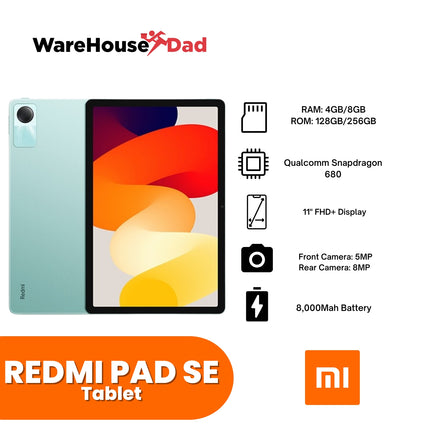 Xiaomi Redmi Pad SE Android Tablet with FREE Lenovo HF130 Wired Earphone