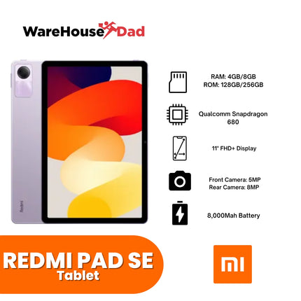 Xiaomi Redmi Pad SE Android Tablet with FREE Lenovo HF130 Wired Earphone