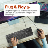 Promate Combo-KM2 Quiet Key Wired Compact KeyBoard & Mouse