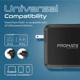 Promate PowerPack-PD20+ 15000mAh Quick Charging Power Bank With AC Charge-in