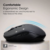 Promate Slider Optical Tracking Wireless Ergonomic Mouse