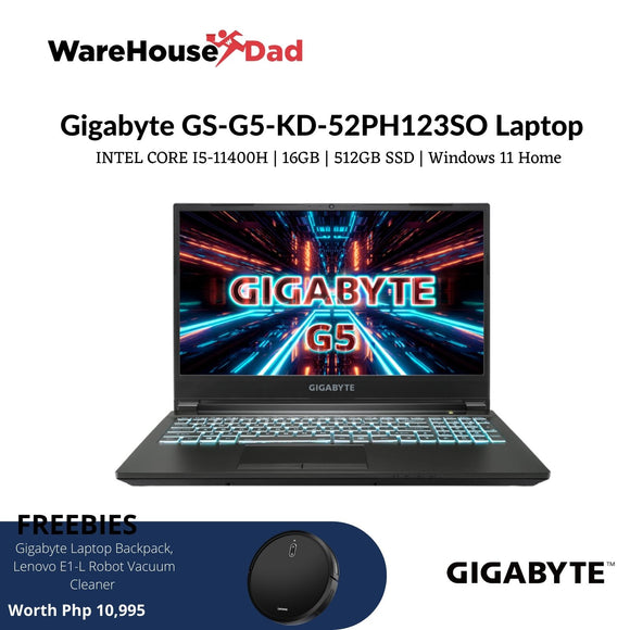 Gigabyte G5 KD 52PH123SO | 15.6'' | Intel Core i5-11400H |16GB RAM | 512GB PCIE SSD | Windows 11