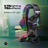 Vertux HexaRack Gaming Headphone Stand With Immersive 7.1 Audio Ports