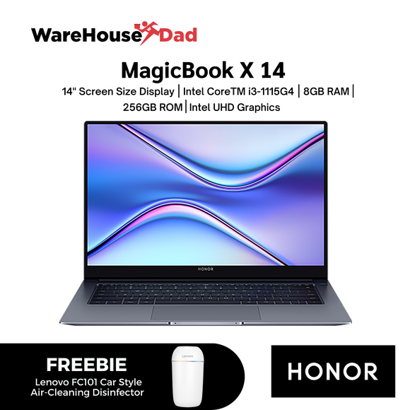 Honor MagicBook X14 2022 with FREE Lenovo HU75 Headphone l M120 PRO l FC101