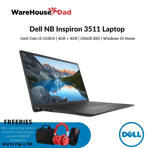 Dell Inspiron 3511 | Intel Core i3-1115G4 | 15.6-inch FHD | 4GB RAM | 256GB SSD | Windows 10 Home