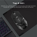 Vertux Orion Backlit Ergonomic Wired Gaming Keyboard & Mouse