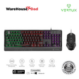 Vertux Orion Backlit Ergonomic Wired Gaming Keyboard & Mouse