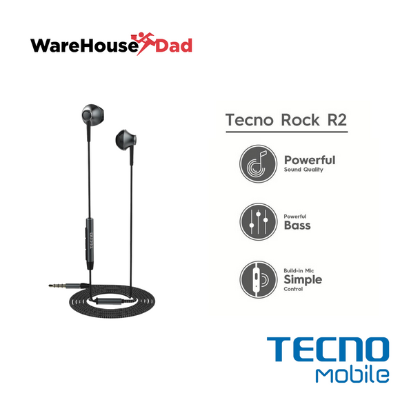 Tecno Rock R2 Wired Earphones