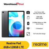 Realme Pad LTE |  4GB RAM + 64GB ROM | 6GB RAM + 128GB ROM |   7100mAh Quick Charging Display | Android 11