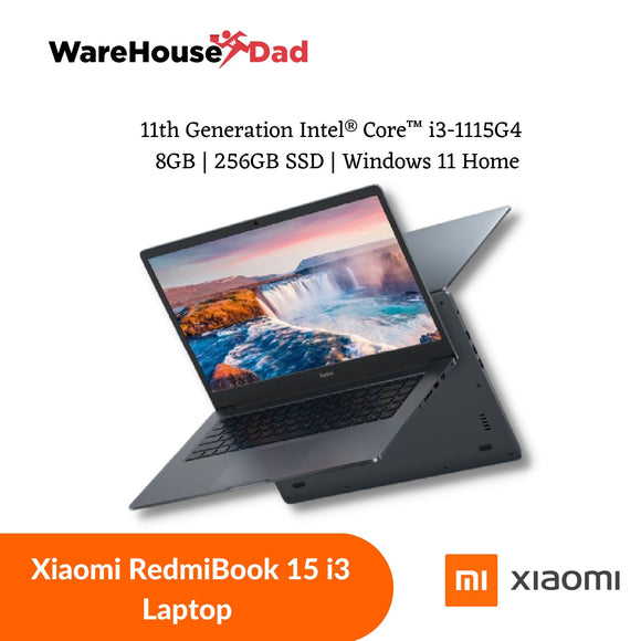 Xiaomi RedmiBook 15 | 11th Generation Intel® Core™ i3-1115G4 | 8GB DDR4 | 256GB SSD | Windows 11 Home with FREE Lenovo HU75, M120 Pro