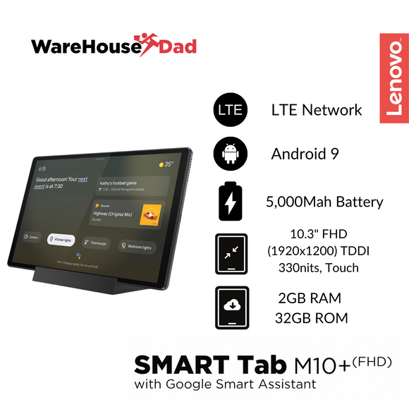 Lenovo Smart Tab M10 FHD Plus with the Google Assistant 2GB + 32GB