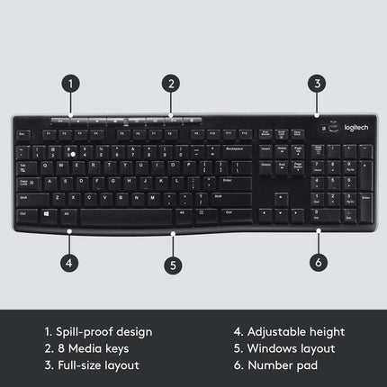 Logitech K270 Full-size Wireless Keyboard